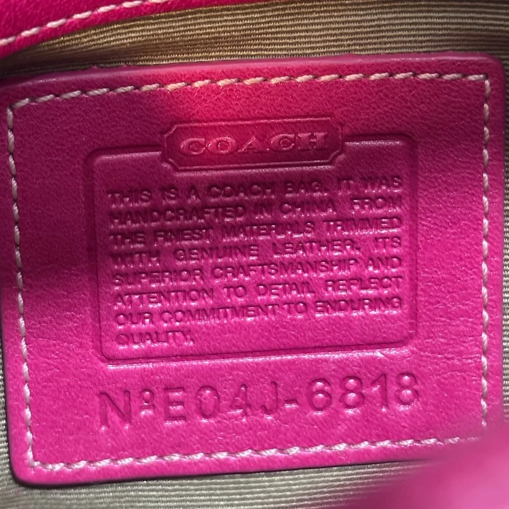 Coach Soho Mini Pink Signature Canvas Suede Denim Vintage Y2K Coach 6818 - Picture 15 of 15